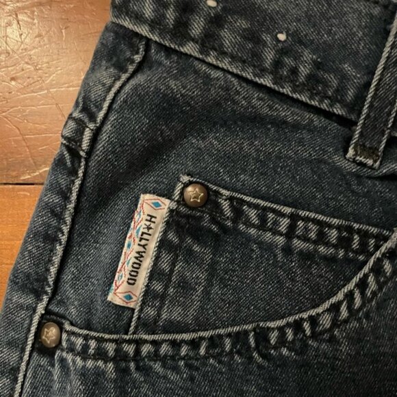 Vintage 90s Hollywood Jeans Zipper Ankle 28 x 27 - Picture 7 of 11